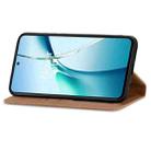 For OPPO Reno13 F Retro Skin Feel Magnetic Flip Leather Phone Case(Brown) - 3