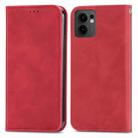 For OPPO Reno13 F Retro Skin Feel Magnetic Flip Leather Phone Case(Red) - 2