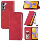 For vivo V40 SE Retro Skin Feel Magnetic Flip Leather Phone Case(Red) - 1