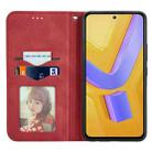 For vivo V40 SE Retro Skin Feel Magnetic Flip Leather Phone Case(Red) - 3