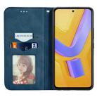 For vivo Y100 5G IND Retro Skin Feel Magnetic Flip Leather Phone Case(Blue) - 3