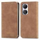 For vivo Y100 5G IND Retro Skin Feel Magnetic Flip Leather Phone Case(Brown) - 1