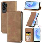 For Honor 90 Lite Retro Skin Feel Magnetic Flip Leather Phone Case(Brown) - 1