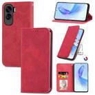 For Honor 90 Lite Retro Skin Feel Magnetic Flip Leather Phone Case(Red) - 1