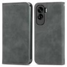 For Honor 90 Lite Retro Skin Feel Magnetic Flip Leather Phone Case(Gray) - 2