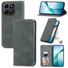 For Honor 200 Smart Retro Skin Feel Magnetic Flip Leather Phone Case(Gray) - 1