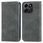 For Honor 200 Smart Retro Skin Feel Magnetic Flip Leather Phone Case(Gray) - 2