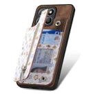 For Honor X8b Retro Painted Zipper Wallet Back Phone Case(Brown) - 2