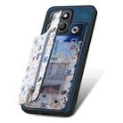 For Honor X8b Retro Painted Zipper Wallet Back Phone Case(Blue) - 2