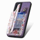 For Honor X7b Retro Painted Zipper Wallet Back Phone Case(Purple) - 2