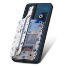 For Honor X7b Retro Painted Zipper Wallet Back Phone Case(Blue) - 2