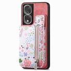 For Honor 80 Pro Retro Painted Zipper Wallet Back Phone Case(Pink) - 1