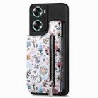 For Honor 60 Retro Painted Zipper Wallet Back Phone Case(Black) - 1