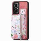 For Honor 50 SE Retro Painted Zipper Wallet Back Phone Case(Pink) - 1