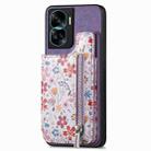 For Honor 90 Lite / X50i Retro Painted Zipper Wallet Back Phone Case(Purple) - 1