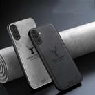 For Samsung Galaxy A36 Deer Head Cloth Skin All-inclusive Phone Case(White) - 2