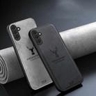 For Samsung Galaxy S25+ 5G Deer Head Cloth Skin All-inclusive Phone Case(Black) - 2