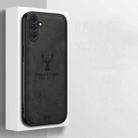 For Samsung Galaxy S25+ 5G Deer Head Cloth Skin All-inclusive Phone Case(Black) - 3