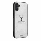 For Samsung Galaxy S25+ 5G Deer Head Cloth Skin All-inclusive Phone Case(White) - 1
