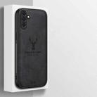For Samsung Galaxy A56 5G Deer Head Cloth Skin All-inclusive Phone Case(Black) - 3