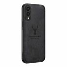 For Samsung Galaxy S25 Edge 5G Deer Head Cloth Skin All-inclusive Phone Case(Black) - 1