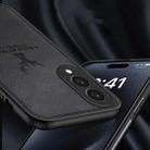 For Samsung Galaxy S25 Edge 5G Deer Head Cloth Skin All-inclusive Phone Case(Black) - 3