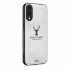 For Samsung Galaxy S25 Edge 5G Deer Head Cloth Skin All-inclusive Phone Case(White) - 1