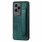 For Honor 200 Lite Golbal Retro Wristband Holder Leather Back Phone Case(Green) - 1