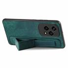 For Honor 200 Lite Golbal Retro Wristband Holder Leather Back Phone Case(Green) - 2