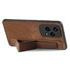 For Honor 200 Lite Golbal Retro Wristband Holder Leather Back Phone Case(Brown) - 2