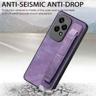 For Honor 200 Lite Golbal Retro Wristband Holder Leather Back Phone Case(Purple) - 3