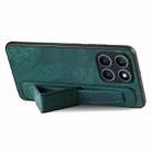 For Honor X6a Retro Wristband Holder Leather Back Phone Case(Green) - 2