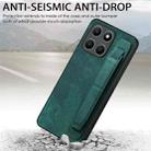 For Honor X6a Retro Wristband Holder Leather Back Phone Case(Green) - 3