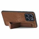 For Honor X6a Retro Wristband Holder Leather Back Phone Case(Brown) - 2