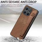 For Honor X6a Retro Wristband Holder Leather Back Phone Case(Brown) - 3