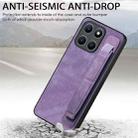 For Honor X6a Retro Wristband Holder Leather Back Phone Case(Purple) - 3