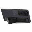 For Honor X7b Retro Wristband Holder Leather Back Phone Case(Black) - 2