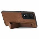 For Honor X7b Retro Wristband Holder Leather Back Phone Case(Brown) - 2