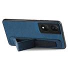 For Honor X7b Retro Wristband Holder Leather Back Phone Case(Blue) - 2