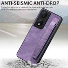 For Honor X7b Retro Wristband Holder Leather Back Phone Case(Purple) - 3