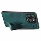 For Honor X8b Retro Wristband Holder Leather Back Phone Case(Green) - 2