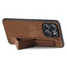 For Honor X8b Retro Wristband Holder Leather Back Phone Case(Brown) - 2