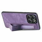 For Honor X8b Retro Wristband Holder Leather Back Phone Case(Purple) - 2