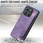 For Honor X8b Retro Wristband Holder Leather Back Phone Case(Purple) - 3