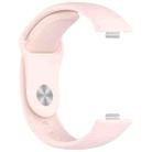 For Huawei Watch Fit3 Solid Color Reverse Buckle Silicone Watch Band(Pink) - 3