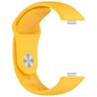 For Huawei Watch Fit3 Solid Color Reverse Buckle Silicone Watch Band(Yellow) - 3