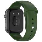 For Huawei Watch Fit3 Solid Color Reverse Buckle Silicone Watch Band(Army Green) - 2