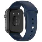For Huawei Watch Fit3 Solid Color Reverse Buckle Silicone Watch Band(Midnight Blue) - 2
