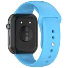 For Huawei Watch Fit3 Solid Color Reverse Buckle Silicone Watch Band(Sky Blue) - 2