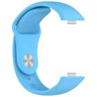 For Huawei Watch Fit3 Solid Color Reverse Buckle Silicone Watch Band(Sky Blue) - 3